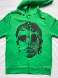 Image 3 of ELLIOTT SMITH GREEN ZIP UP HOODIE
