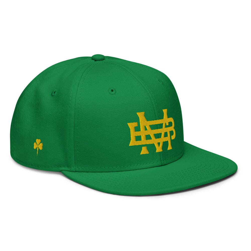 Image of MB Logo Green Snapback Baseball Hat
