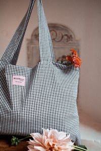 Image 6 of Tote bag [Vichy noir]