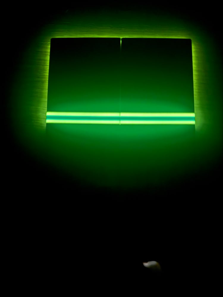 Image of Large Flake Carbon Fiber & Layered Carbon Fiber GLOW Segmented Knife Scales