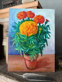 Image 2 of Peinture pot d'oeillets d'Inde 