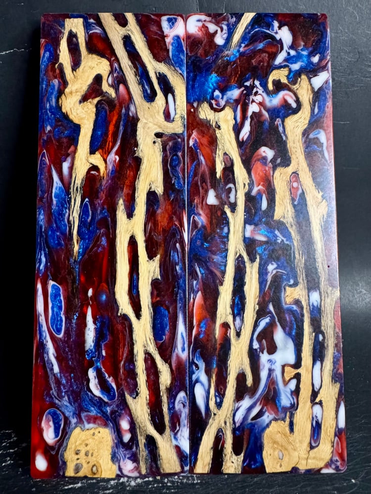 Image of Cholla Cactus "Merica" Hybrid Knife Scales W/Liner