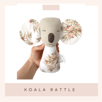 Peachy Eucalyptus Blossom Ready To post koala rattle