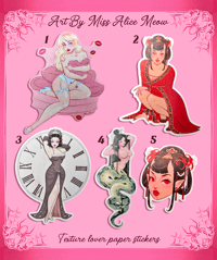 Image 6 of Art by Miss Alice meow sticker bundle