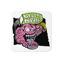 Liquid Brains - Brain Head Tongue Cork-back coaster