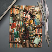 Image 1 of Library Witch Signed Watercolor Print