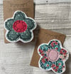 Small flower brooches