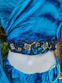 Image 16 of Athena Stevie Maxi Skirt Set Blue- waist goes to 42 inches and pulls tiny size
