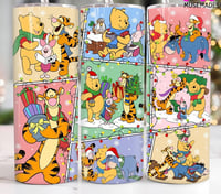 Pooh & friends Christmas 20oz subliamtion tumbler
