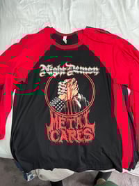 Night Demon "Metal Cares" 3/4 Baseball Tee