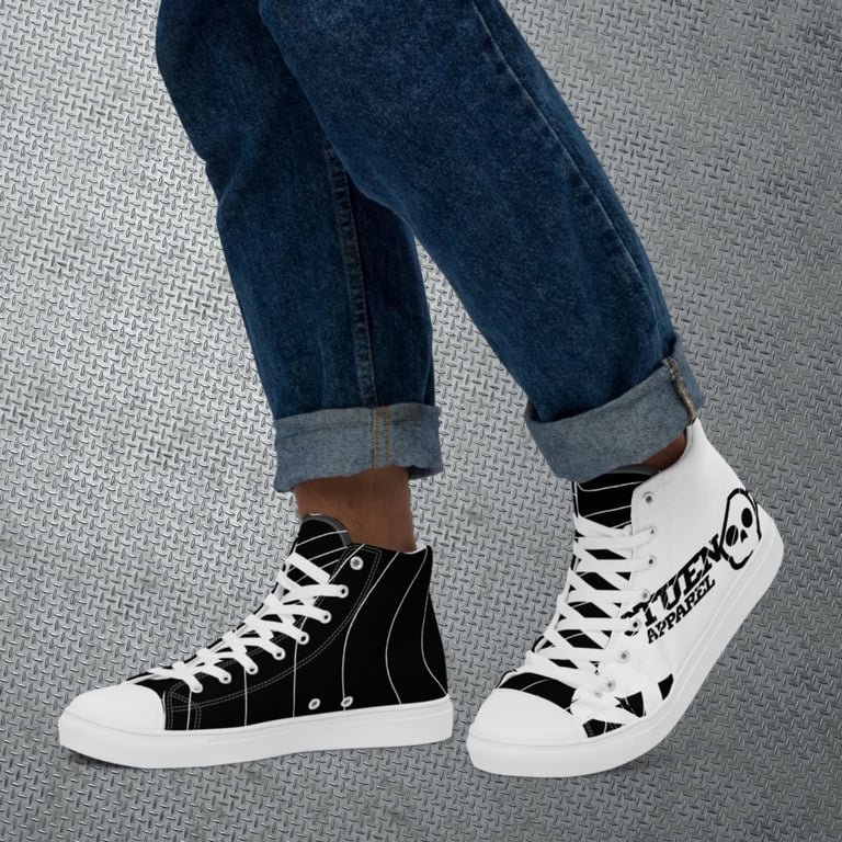 My Skull Is White Men’s High Top Shoes Image 3