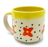 Flower Mug w Polka Dots 🌼 