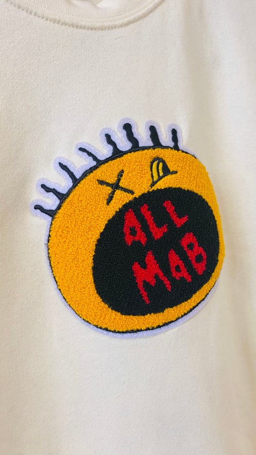 Image of ALL MAB 2.0 Crewneck Sweater w/ Kangaroo Pockets - Cream