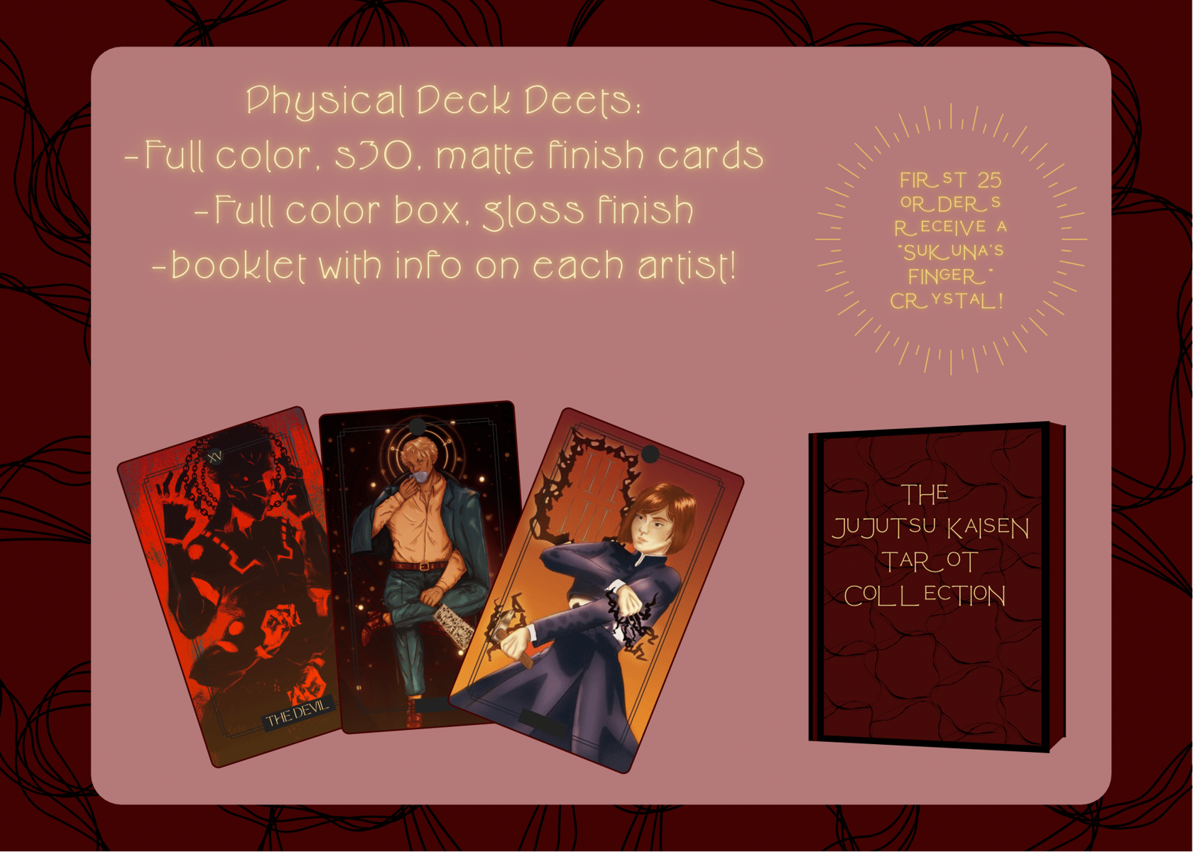 Jujutsu Kaisen Tarot Cards Physical Edition! Jujutsu Kaisen Tarot