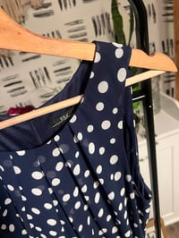 Image 3 of blue polka dot long dress