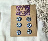 Image 2 of Cross Pattern Buttons set of 6  1.4cm diameter 