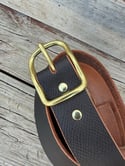 Horween Leather Belt 2nds Quality - Matte Black Winchester Hatch Grain