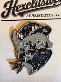 Image 1 of Black Glitter Gray Blinky (Pin)