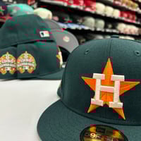 Image 2 of New Era 59Fifty Dark Green Orange 86’ ASG OG Wool Pack