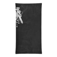 Image 2 of Just Ice Calligraphy Neck Gaiter (Black)