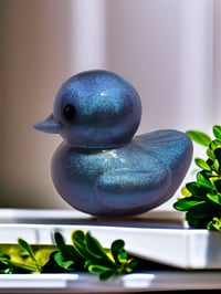 Image 3 of Set of 3 Resin Art OlllllO Ducks Ceramic Coated with Ducking Cards 'The Phoenix'