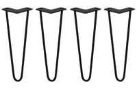 Image 3 of Custom Order: Nathan Sideboard in Black Blue on Black Hairpin Legs