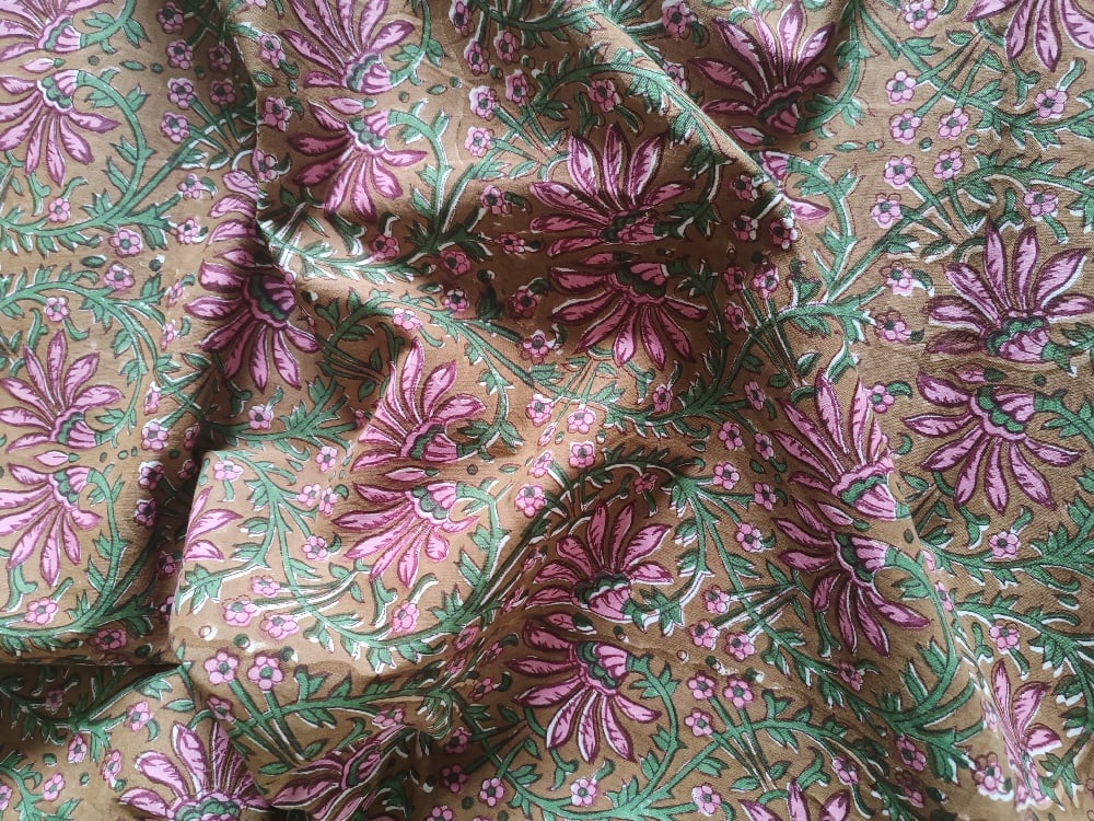 Image of Namasté fabric coeur fleuri