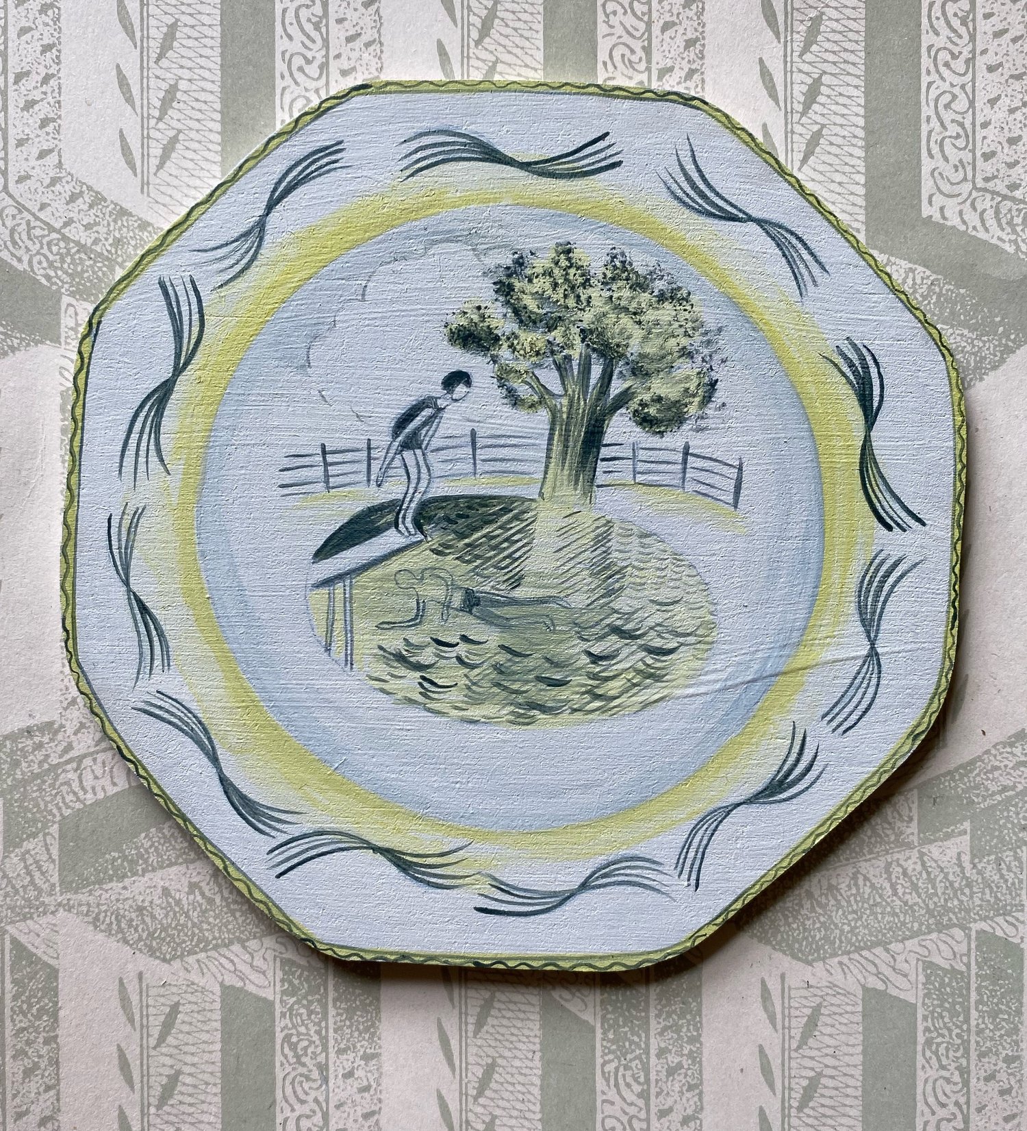 Image of Ravilious plate, wild swimming 