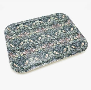Image of Liberty Fabric Tray - Strawberry Thief Grey