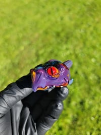 Image 5 of Aqua Orange Plum DragonHead Pendant