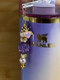 Image 1 of Glinda the Good Witch Inspired Tumbler Straw Bauble