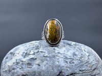 Image 2 of Ocean Jasper Statement Ring (size 11) v3