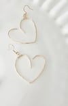HAMMERED METAL HEART DANGLES (gold or silver)