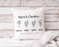 Image 1 of Nana’s Garden Personalised Cushion
