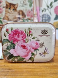 Image 1 of Vintage Roses Small Tin