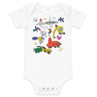 Image 1 of Baby Trucks, Planes and Helicopters Onesie