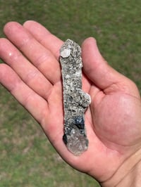 Image 15 of Coated Quartz Point & Calcite Specimen #2545