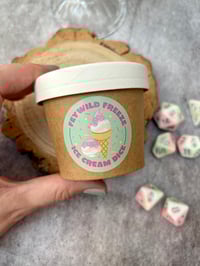 Image 3 of Ice Cream Dice | Pastel Pink, Mint and White Resin Dice Set