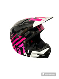 Image 1 of Pink and Black Motocross Helmet 