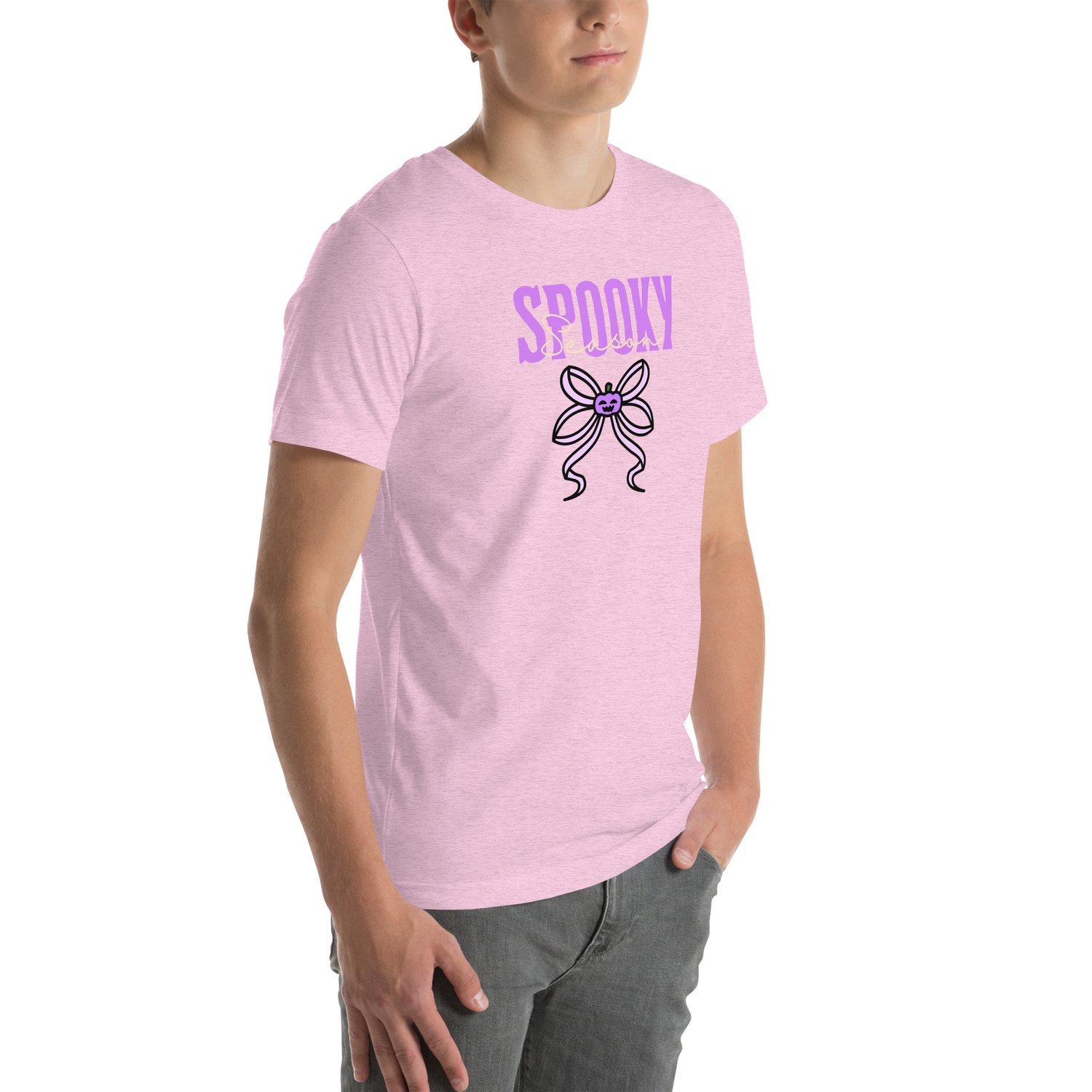 Image of Spooky season purple ribbon Unisex t-shirt