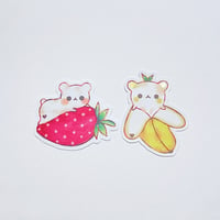 Image 1 of Fruit Bear Sticker pack of 2