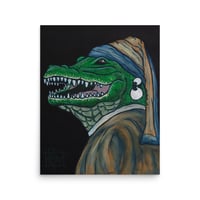 Image 2 of "Gator with the pearl earring" fine art print