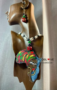Image 1 of African Queen Earring and Necklace Set
