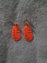 Image 2 of Orange Double-Faced Earrings