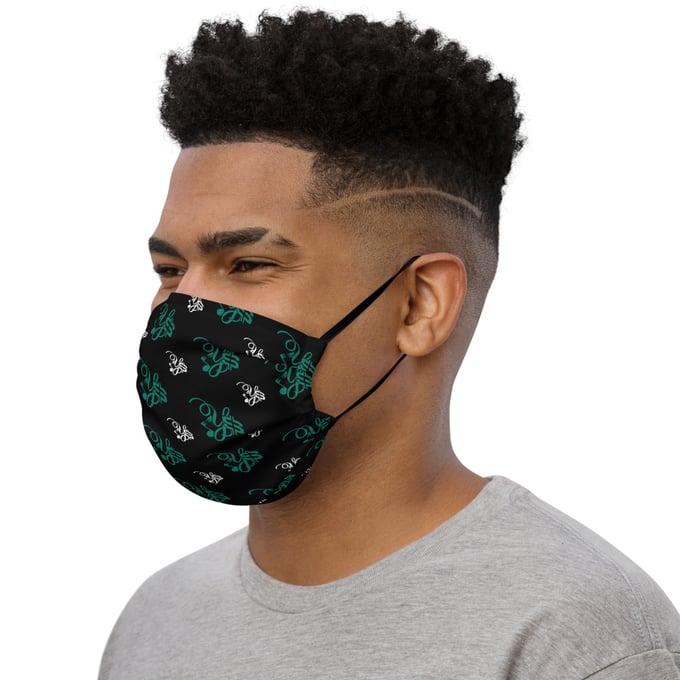 Image of YStress Pandemic Premium Philly Eagle, White and Black face mask