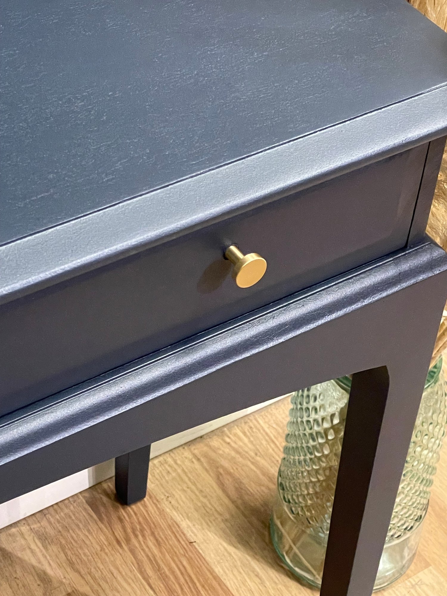 Image of Dark blue console table /desk/dressing table 
