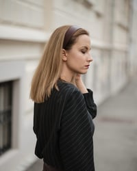 Image 2 of Camille Faux leather Hairbands / Wider shape