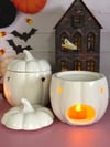 Large white pumpkin wax burner 