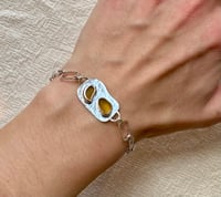 Image 1 of Seaglass bracelet with handmade chain 