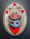 Large Sculpture: Earthy Cowboy Cat